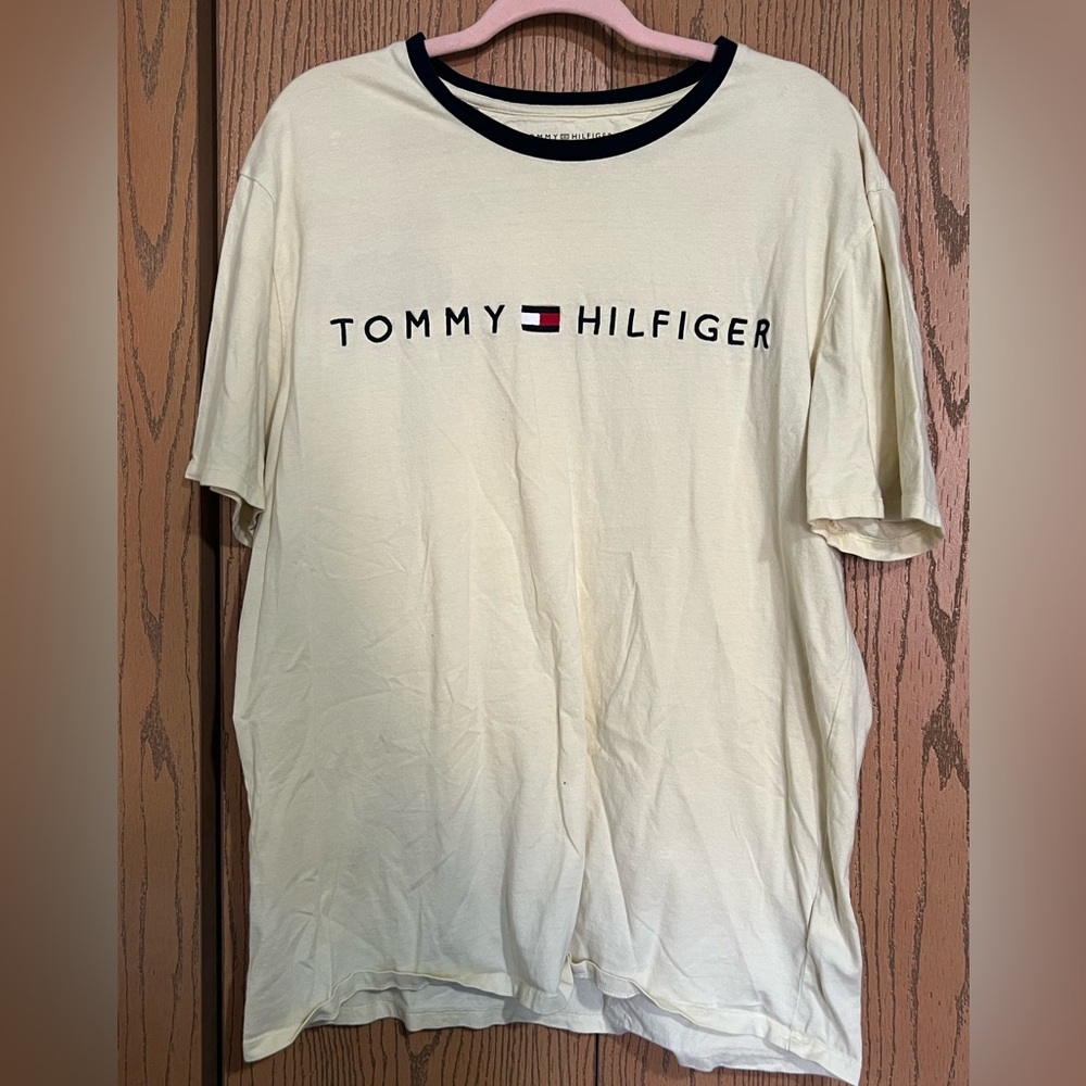 Tommy Hilfiger pale yellow Men's T-Shirt